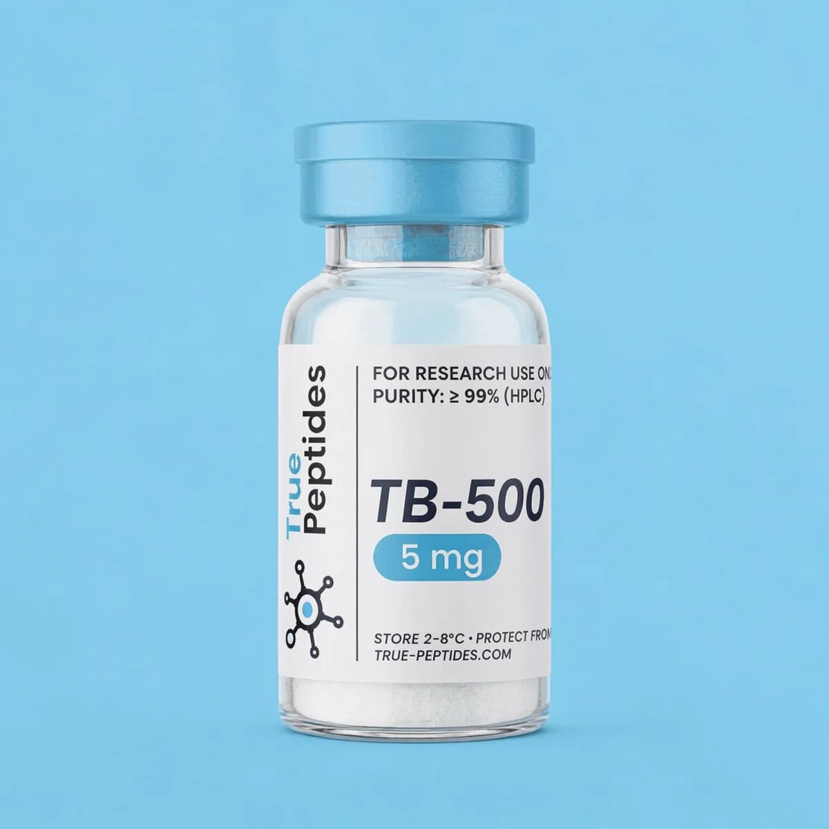TB-500 peptide vial for laboratory research.